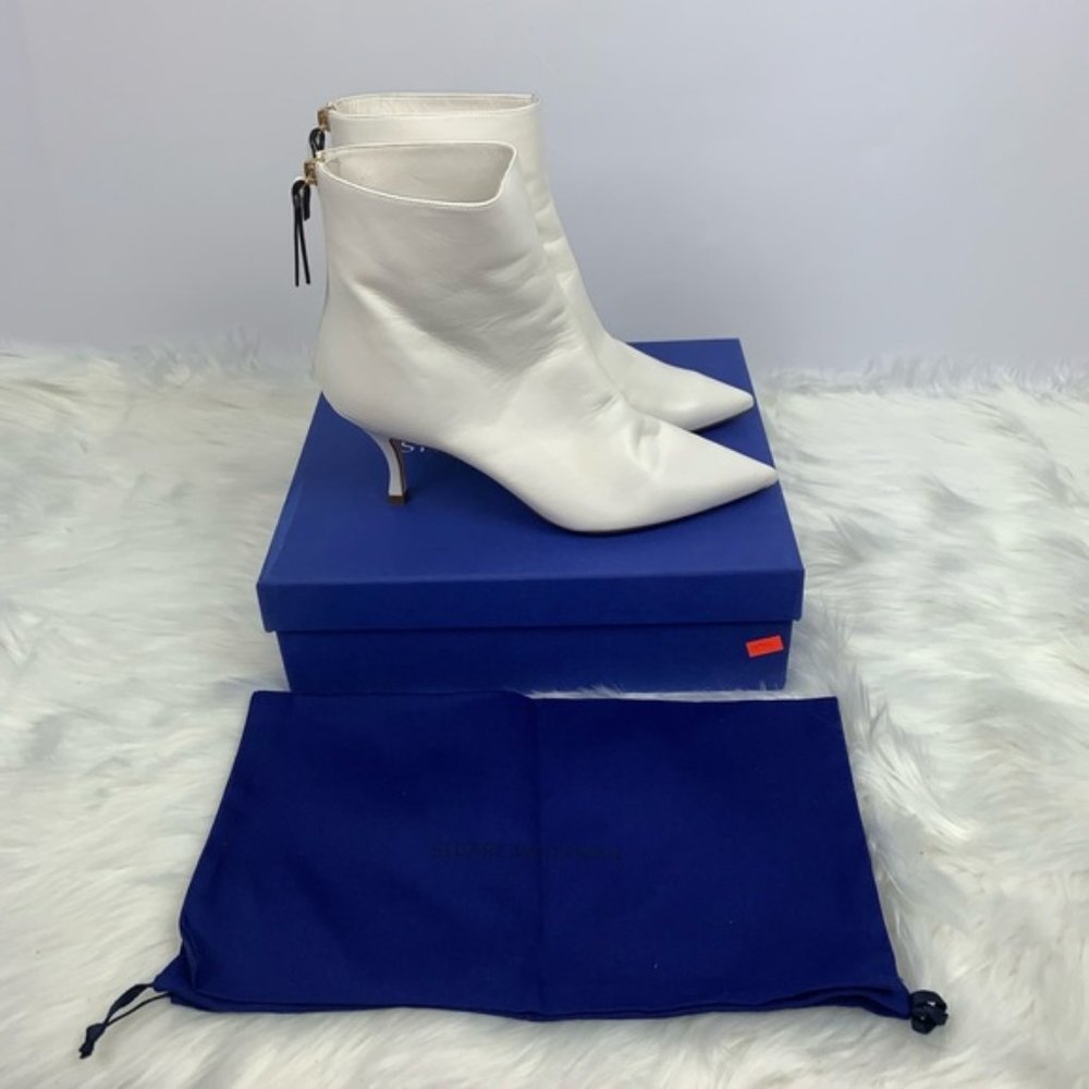 Stuart weitzman juniper women booties white 7 - Picture 3 of 10
